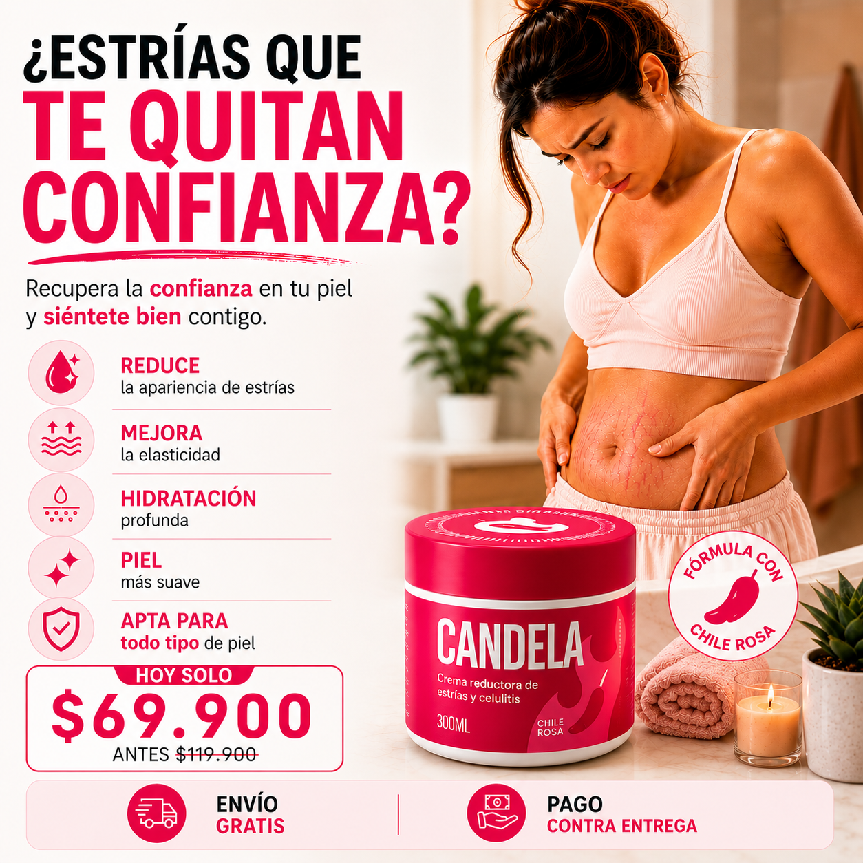 Candela crema reductora